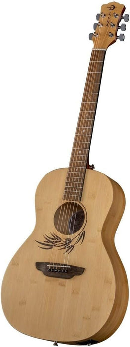 Luna Woodland Bamboo Parlor Acoustic-Electric Guitar, Natural (WL BAMBOO PAR E)