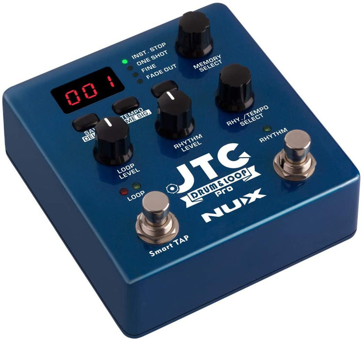 NUX JTC PRO Drum Loop PRO Dual Switch Looper Pedal 6 hours recording time 24-bit and 44.1 kHz sample rate