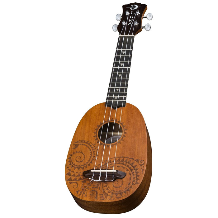 Luna Tattoo Mahogany Soprano Pineapple Ukulele Pack