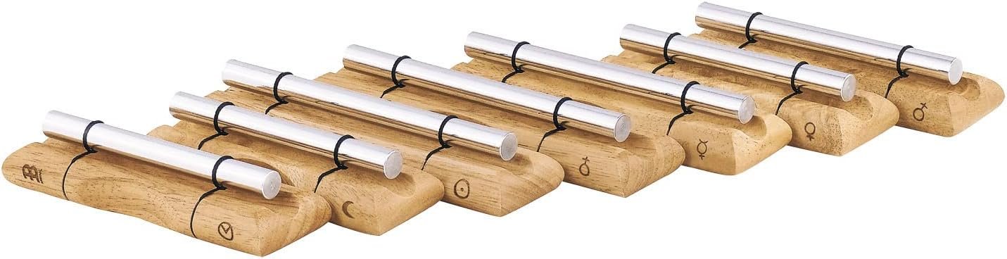 Energy Chime Chakra Set (7 pc) For Meditation, Sound Healing, Yoga and Classrooms — Long Resonance and Pure Tone, Includes Wooden Mallet, 2-YEAR WARRANTY