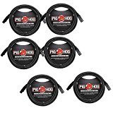 Pig Hog 8mm 20 Foot XLR Tour Grade Mic Cable - 6-Pack (PHM20)