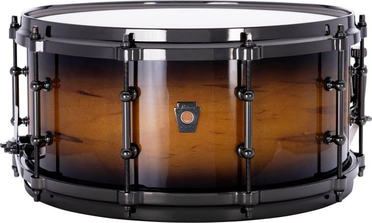 Ludwig Classic Maple Exotic Snare Drum - 6.5 inches x 14 inches, Black Gold Burst