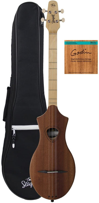 Seagull M4 Mahogany Dulcimer Guitar Bundle with Gig Bag and Strings