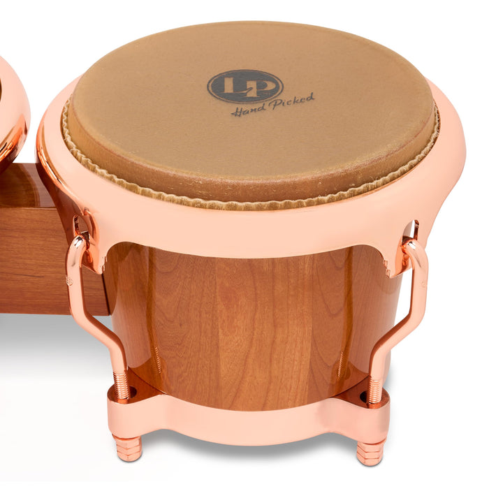 Latin Percussion Limited Cherry Bongos - 7.25" & 8.625" Natural Rawhide Heads