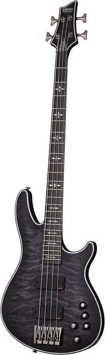 Schecter Hellraiser Extreme-4 4-String Bass Guitar, See-Thru Black Satin