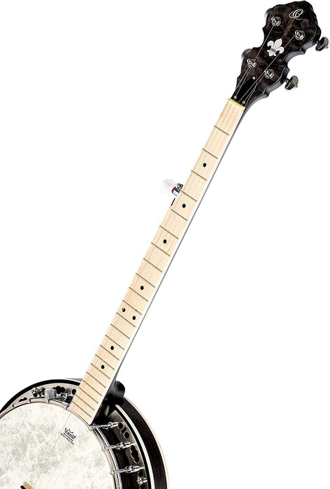 Ortega Guitars Falcon Series 5-String Quilted Maple Resonator Acoustic-Electric Banjo w/Bag, Right (OBJE400TCO)