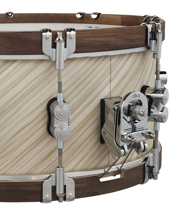 Pacific Drums & Percussion Wood Hoop Limited Edition 6.5 x 14 inch-Twisted Ivory Snare Drum (PDLT6514SSTI)