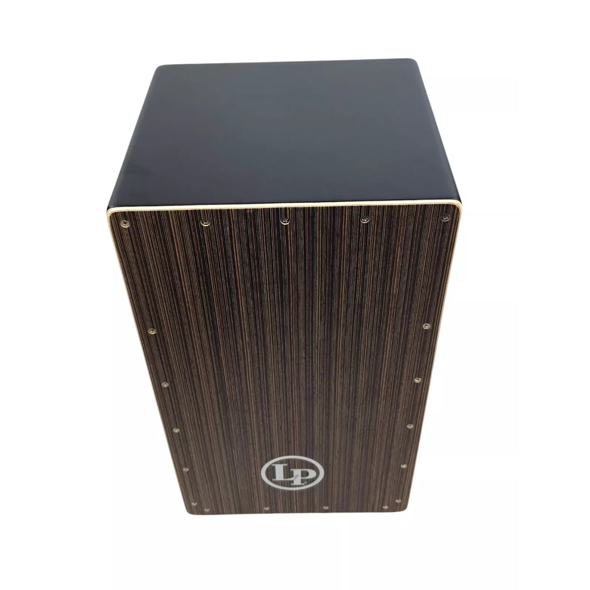 Latin Percussion City Cajon - 19x11x10 Inch Dark Wood Drum With Dual Soundboards